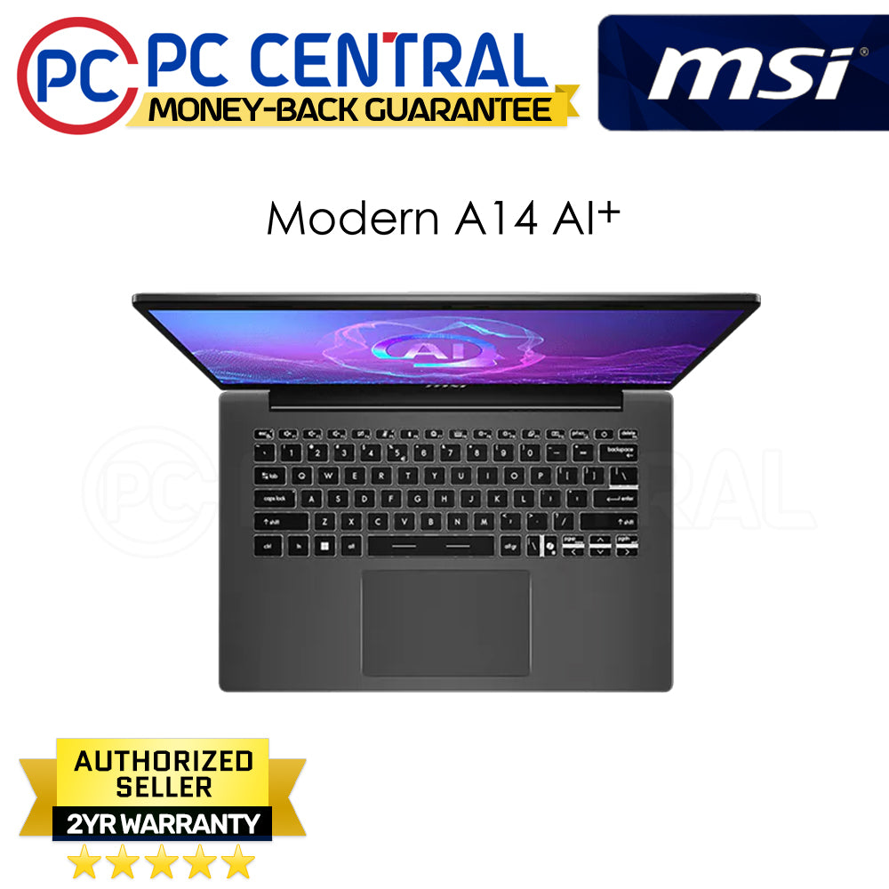 MSI Modern A14 F3HMG-035PHNN Laptop 14" 1920x1080 Display IPS-level Panel AMD Ryzen AI 5 330 AMD Radeon Graphics 512GB SSD 8GB DDR5 RAM