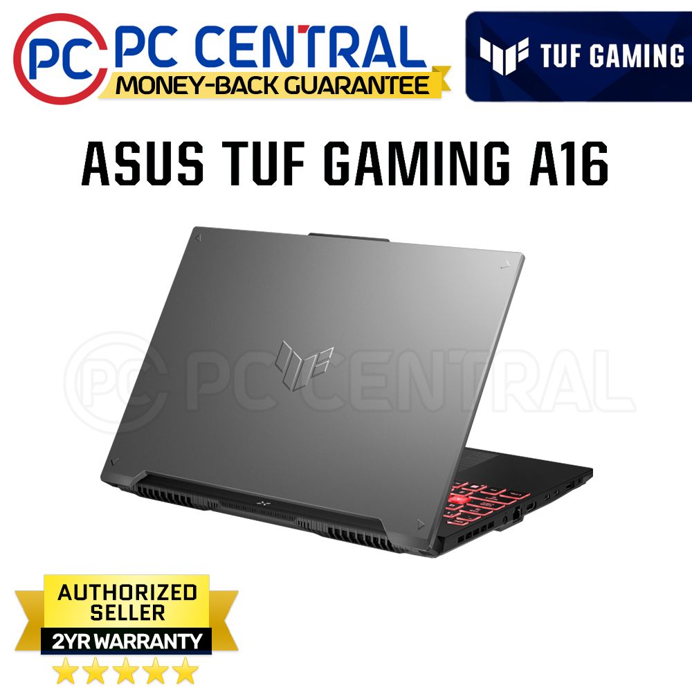 Asus TUF Gaming A16 FA607NUG-RL118WSM | 16" 44Hz | Ryzen 7 7445HS | 16GB RAM | 512GB SSD | RTX 4050 6GB | WIN 11 HOME | PC Central