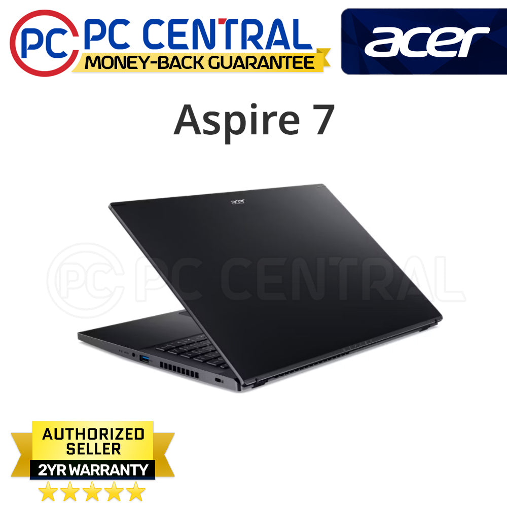Acer Aspire 7 A715-59G-56W7 | 15.6" 144Hz | Core i5-12450H | 16GB RAM | 512GB SSD | NVIDIA GF RTX3050, 6GB | WIN11 HOME | PC CENTRAL