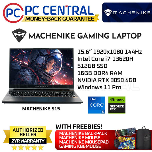MACHENIKE STAR15 | 15.6" IPS | I7-13620H |16GB DDR4 RAM | 512SSD | RTX3050  | WIN 11 PRO | PC Central