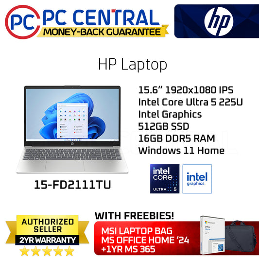 HP Laptop 15-fd2111TU | Intel Core Ultra 5 | 16 GB RAM | 512 GB SSD | WIN 11 HOME | PC Central