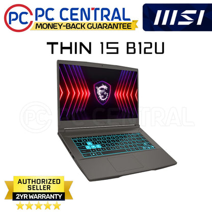 MSI GAMING Thin 15 B12UCX-1436PH | 15.6inch 144Hz | Alder Lake i7 12650H | 8GB DDR4 RAM | 512GB SSD | RTX 2050 4GB | WIN11 HOME | PC CENTRAL