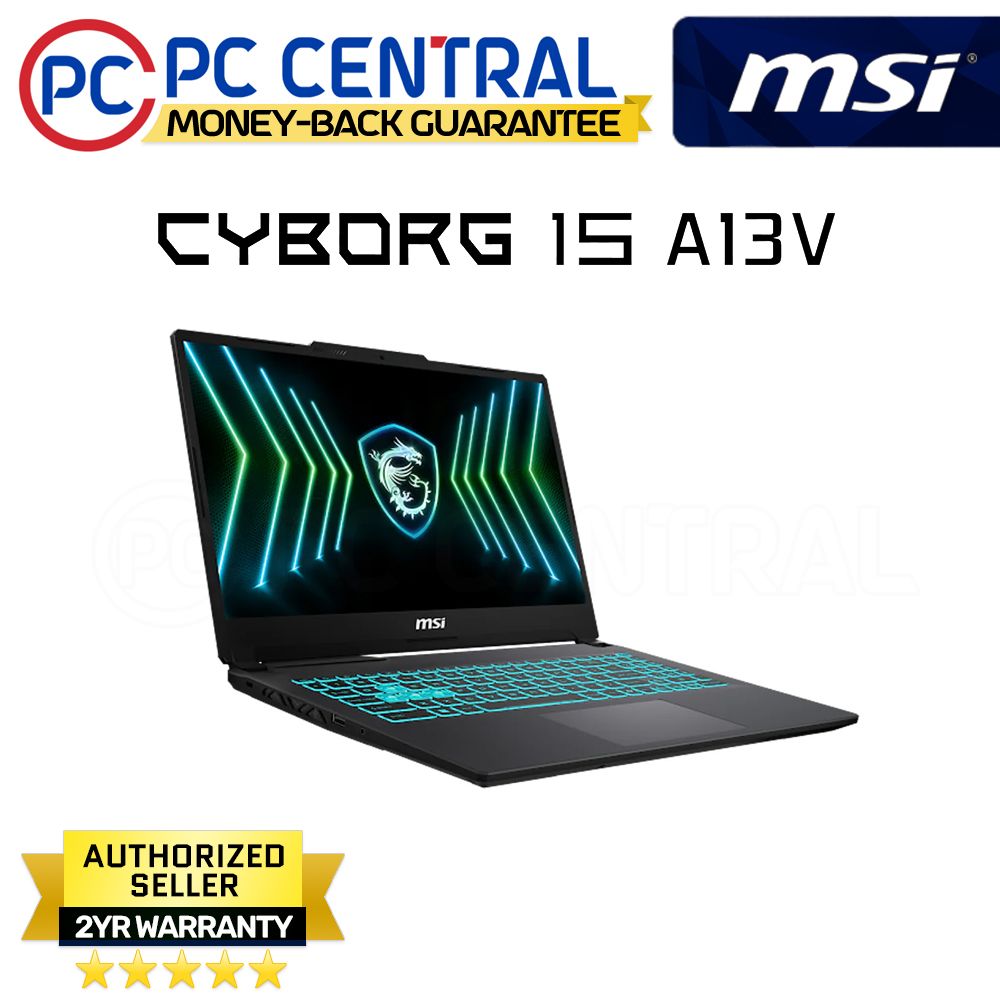 MSI Cyborg 15 A13VE-2446PHNN (Black) | 15.6" FHD (1920x1080) 144Hz IPS | Core i7-13620H | 16GB RAM | 512GB SSD | RTX 4050 | Windows 11 Home