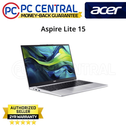 Acer Aspire Lite 15 AL15-42P-R6VC OPI (Light Silver) |15.6" FHD |AMD R5 7430U |8GB DDR4 | 512GB SSD | Radeon Graphics|Win11 Home | PC Central