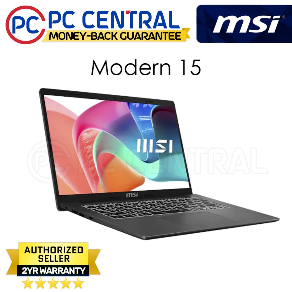 MSI Modern 15 F13MG-425PH | Intel i5-1334U | 16GB RAM | 512GB SSD | Iris Xe  | Win 11 | PC Central