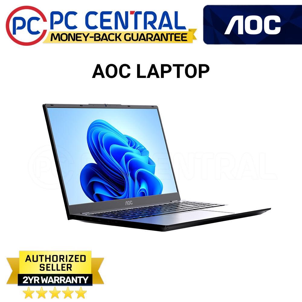 AOC N156P25-F2U1F/71 Laptop |15.6" 1920x1080 Display | Intel Core i3-1210U | Intel UHD Graphics | 256GB SSD | 8GB DDR5 RAM | Windows 11 Pro