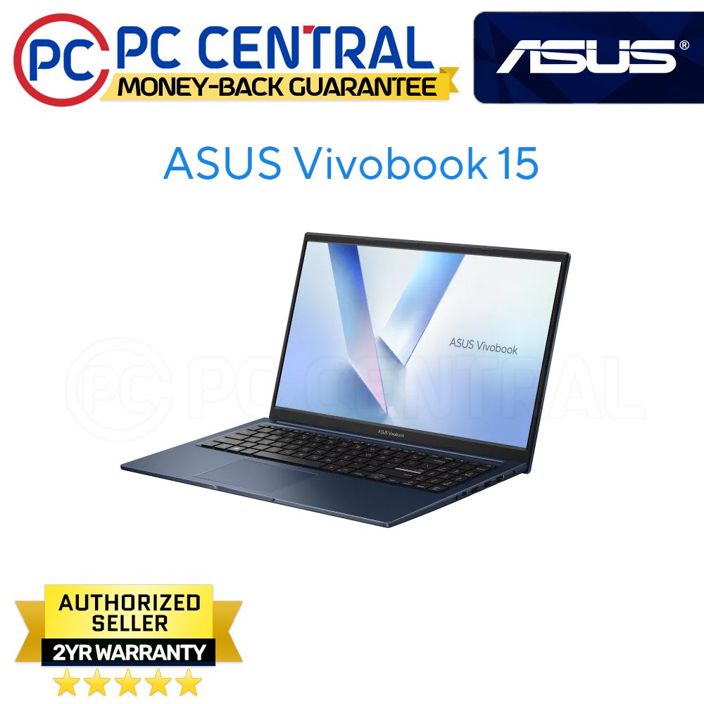 ASUS VIVOBOOK 15 X1504VA-BQ4301WSM | INTEL CORE 3 100U | 8GB DDR5 RAM | 512GB SSD | UHD GRAPHICS | PC CENTRAL