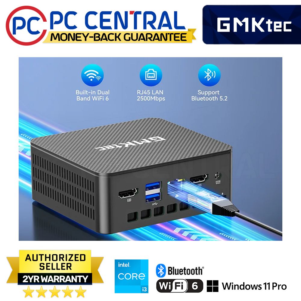 GMKtec NUCBOC G3 Pro Mini PC Intel Core i3-10110U 16GB DDR4 RAM 512GB SSD Intel UHD Graphics Windows 11 Pro | PC Central