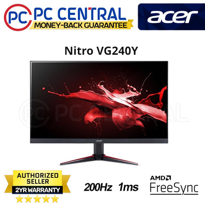 Acer Nitro VG0 VG240Y X1 24" IPS Full HD Gaming Monitor 200Hz I 99% sRGB  (PC CENTRAL)