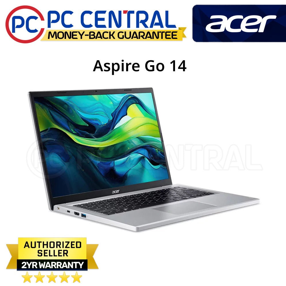 Acer Aspire Go 14 AI AG14-71M-55Q4 - 14in WUXGA IPS | Intel Core Ultra 5 115U | 16GB RAM | 512GB SSD | Intel Graphics | WIN 11 Home | PC Central
