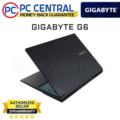 Gigabyte G6 KF-73PH893KH Laptop (Iron Gray) | 16" FHD (1920x1080) 165Hz | i7-13700H | 16GB RAM | 512GB SSD | RTX 4060 | Windows 11 Home | PC Central