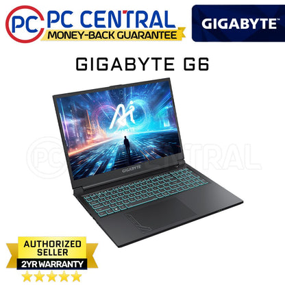 Gigabyte G6 KF-73PH893KH Laptop (Iron Gray) | 16" FHD (1920x1080) 165Hz | i7-13700H | 16GB RAM | 512GB SSD | RTX 4060 | Windows 11 Home | PC Central
